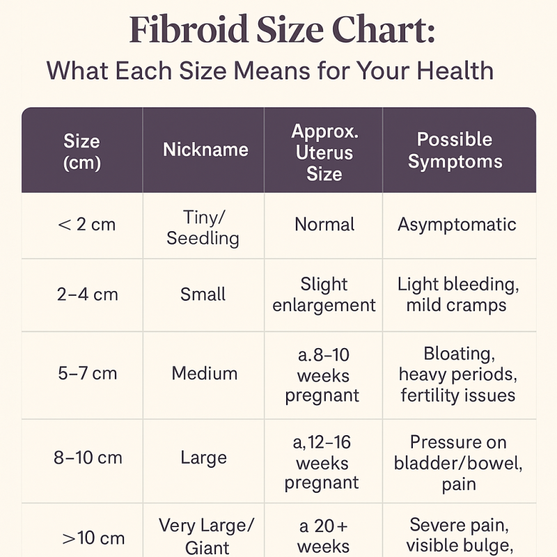 fibroid size chart